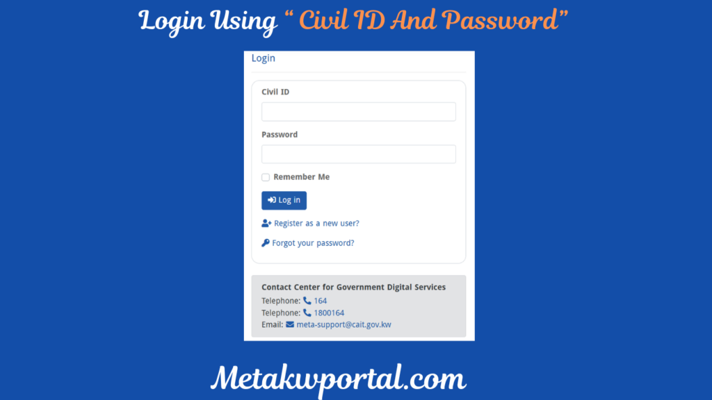 Civil ID and Password