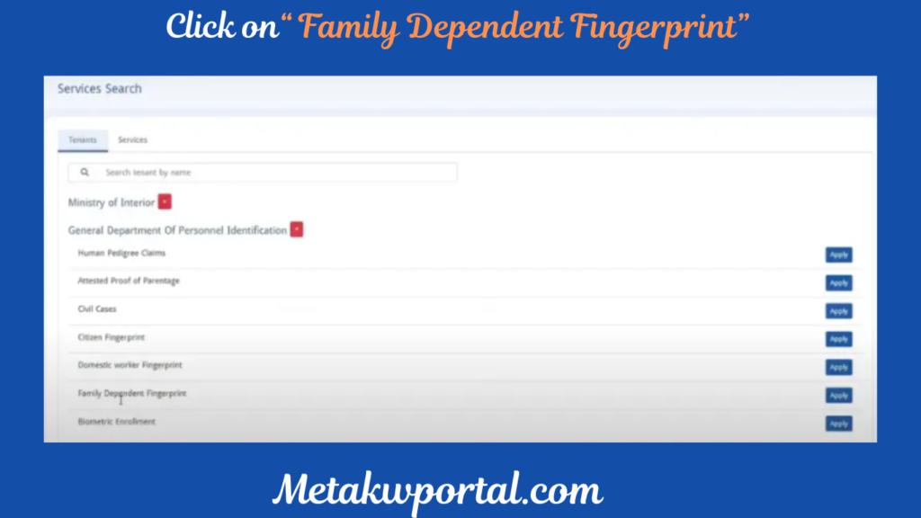 Family Dependent Fingerprint