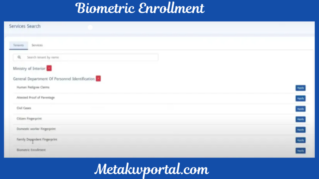 Biometric Enrollment